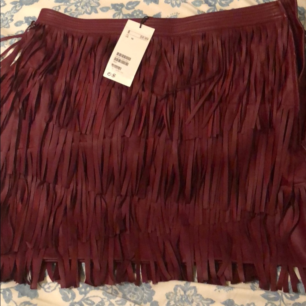 H&M fringe skirt
